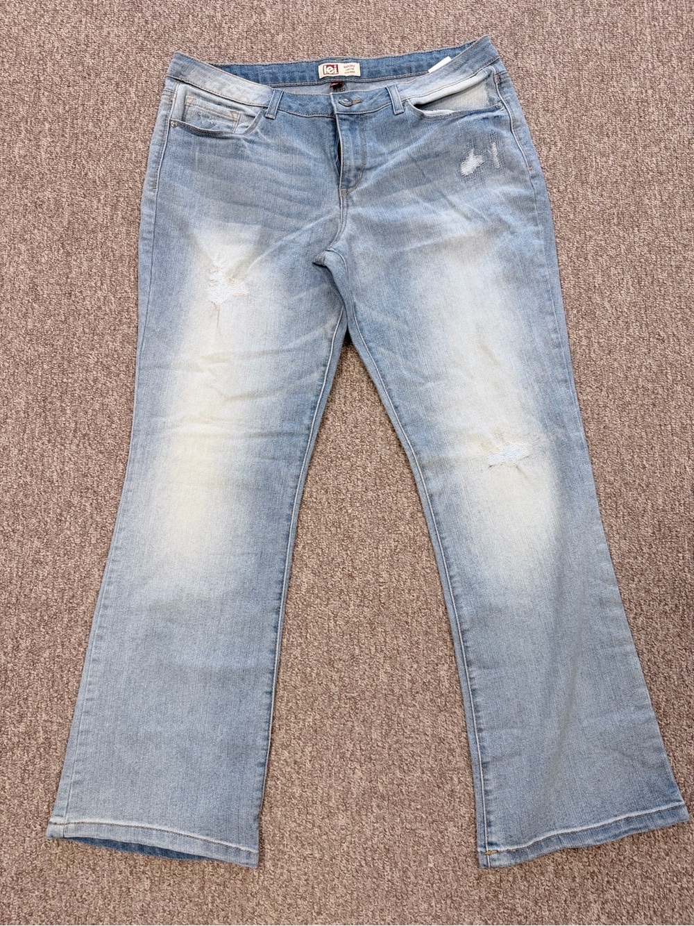 lei Light Blue Wide Leg Distressed Jeans